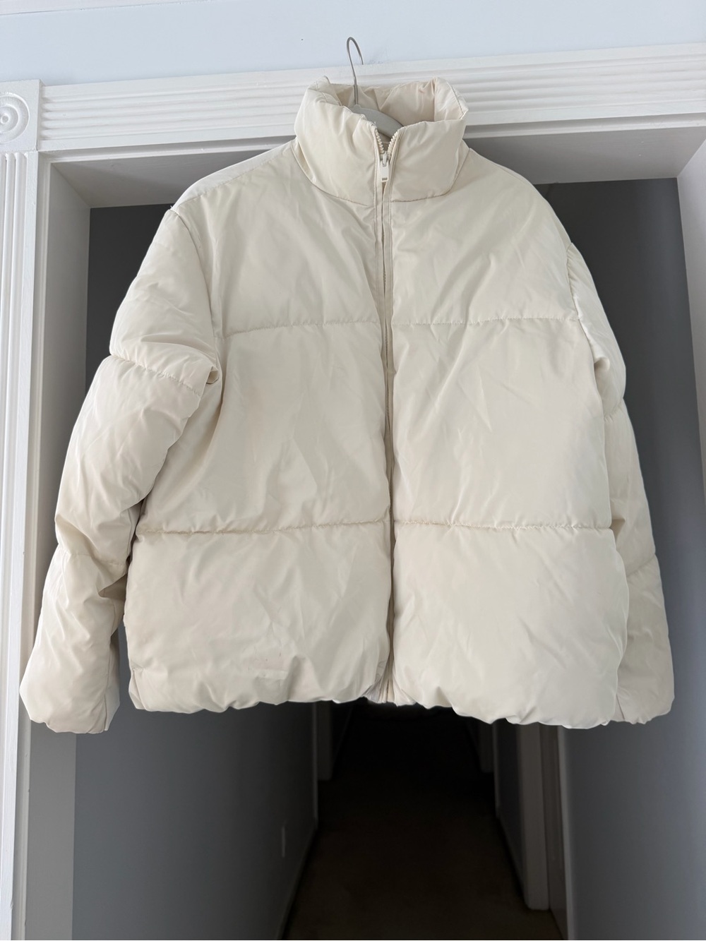 a new day Cream Quilted Puffer Jacket